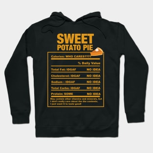 Sweet Potato Pie Nutrition Facts Black Thanksgiving Hoodie